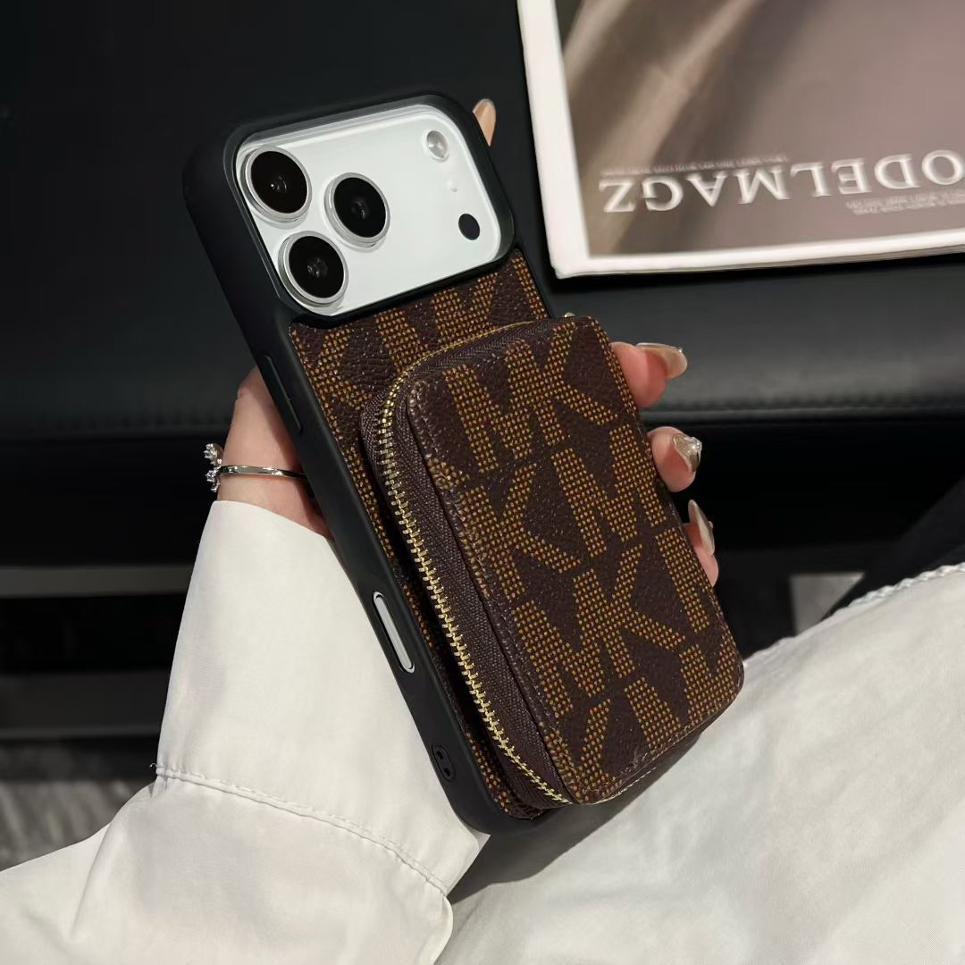 Luxury M-K-Inspired Phone Case with Card Holder For iPhone 17 / 16 / 15 / 14s mysite