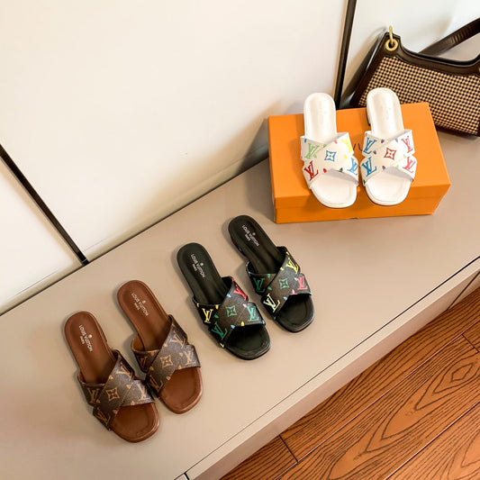 Cross Strap Flat Sandals mysite