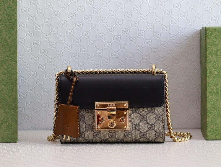 Gucci Padlock 20 Ophidia Leather Black 20 x 9 x 14cm mysite