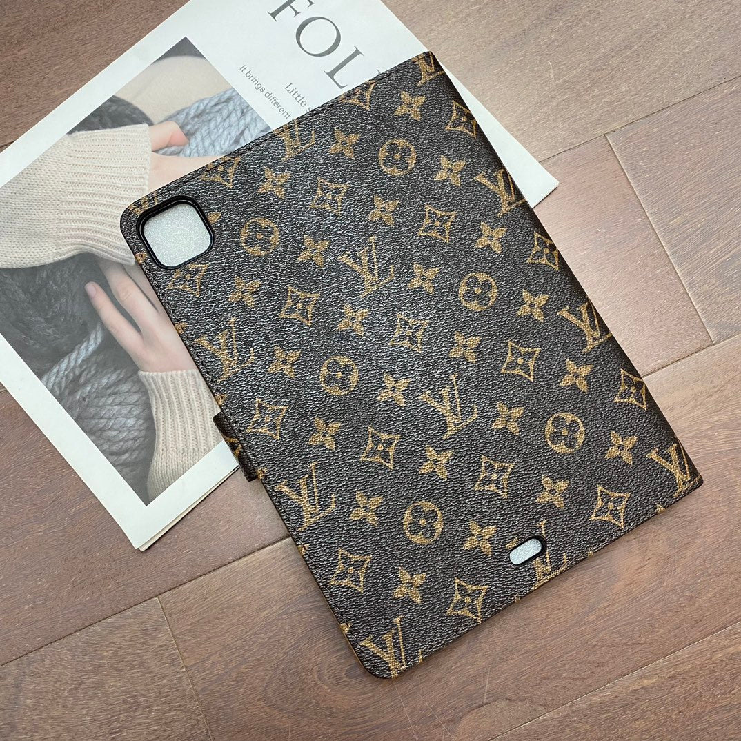 Luxury Canvas Monogram Leather Fresh Summer Theme Pattern Apple iPad case mysite