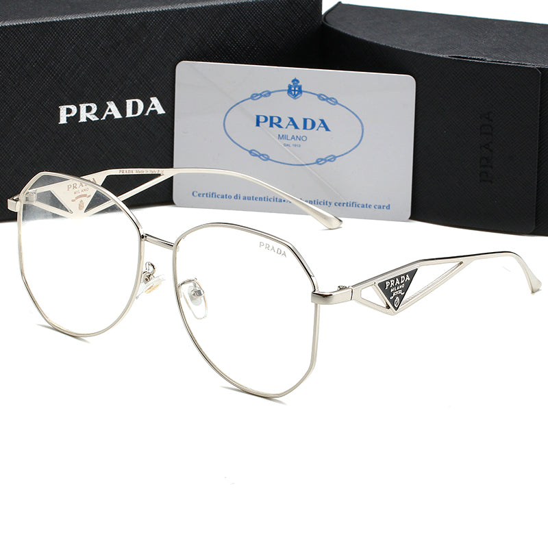Unisex Triangle Logo Metal Sunglasses mysite