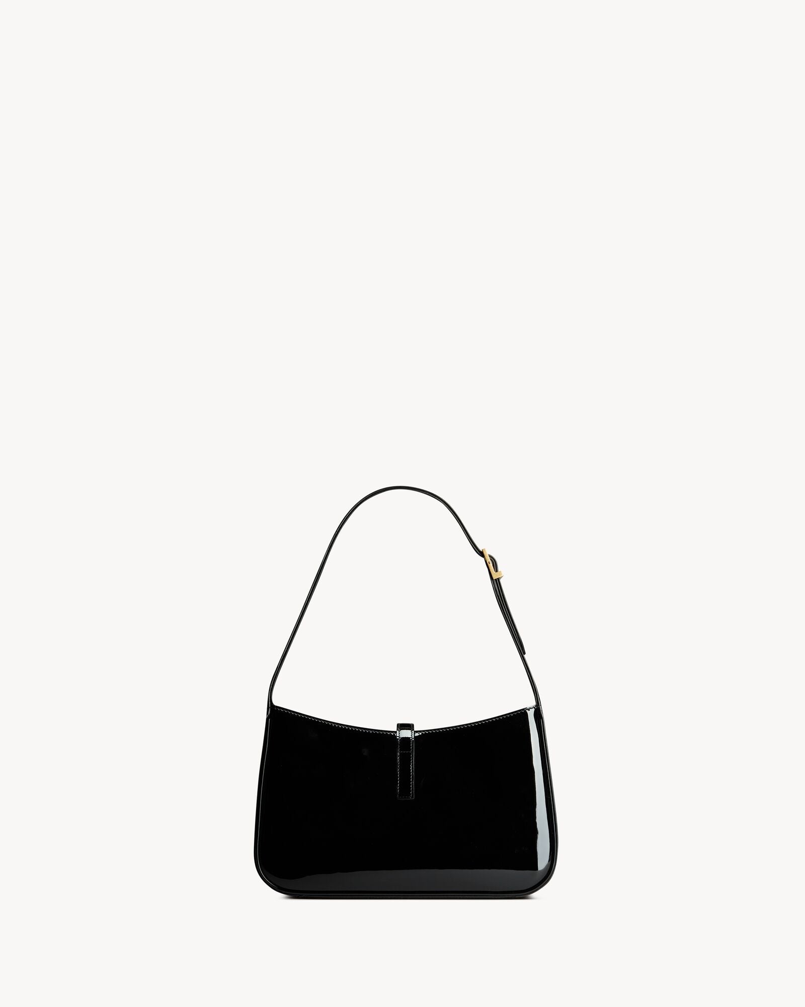 Saint Laurent Le 5 à 7 Patent Leather Hobo – Burgundy Elegance-1-2 mysite