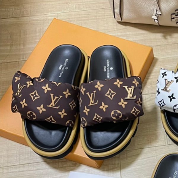 Letter Buckle Velcro Slippers mysite