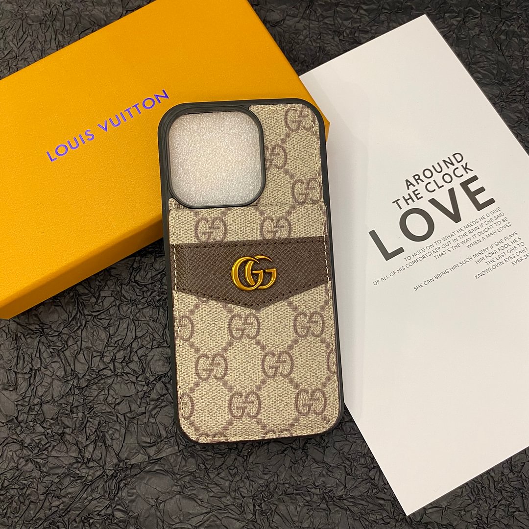 LUXURY MONOGRAM GENUINE LEATHER IPHONE CASE FLIP WALLETs mysite