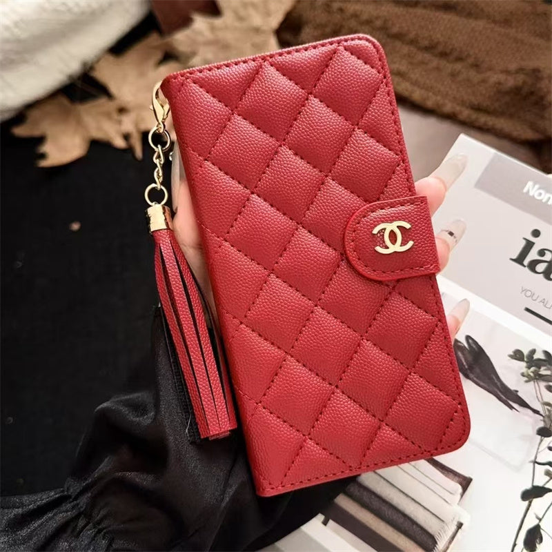 Premium Chanel Leather Wallet Leather Crossbody Bag Apple iPhone Cases mysite