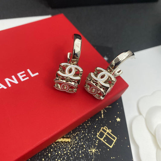 Logo Square Pendant Earrings mysite