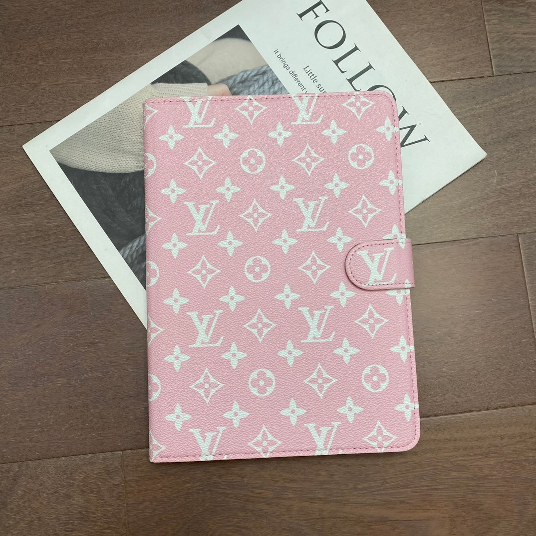 Elegant Monogram Canvas Flip Cover Apple iPad Protective Leather Case mysite
