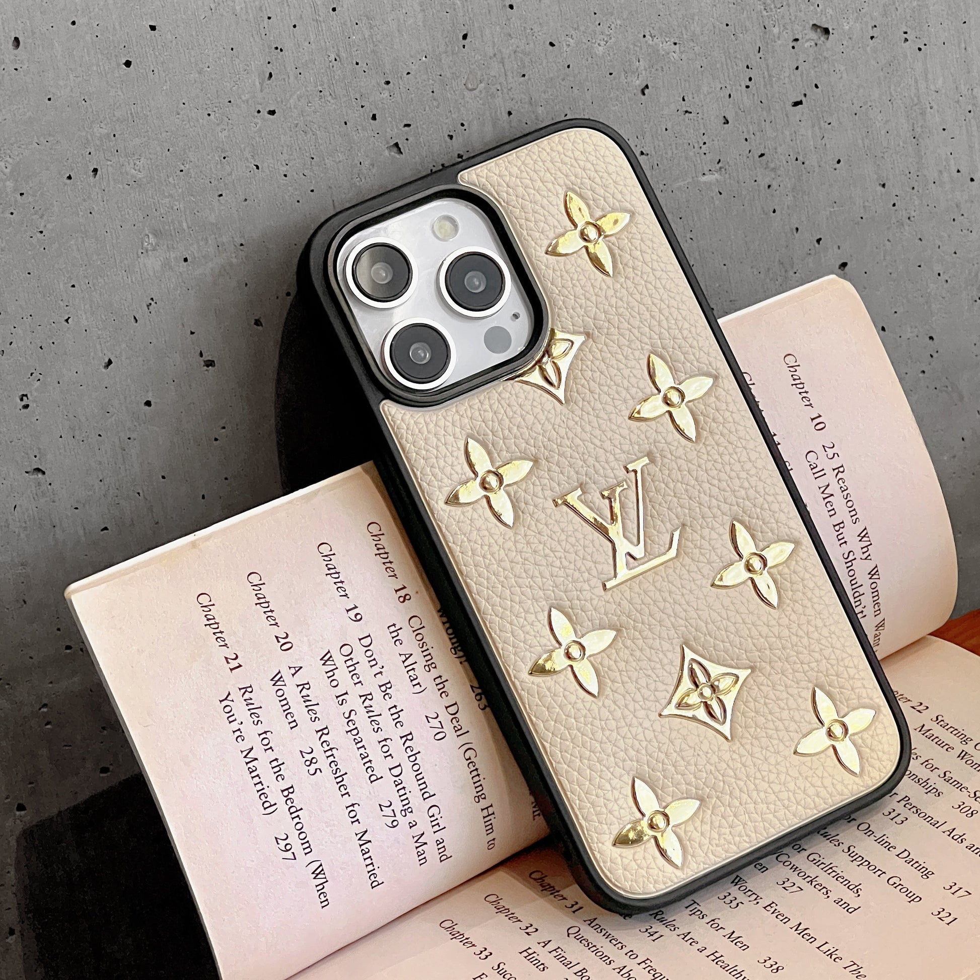Lou Gold Leather iPhone Case mysite