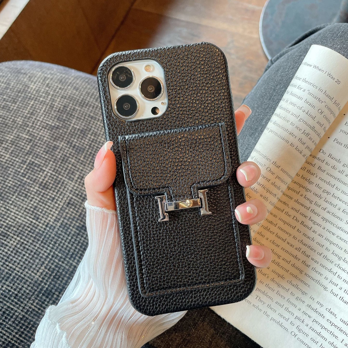 H Card Holder Leather iPhone Case mysite