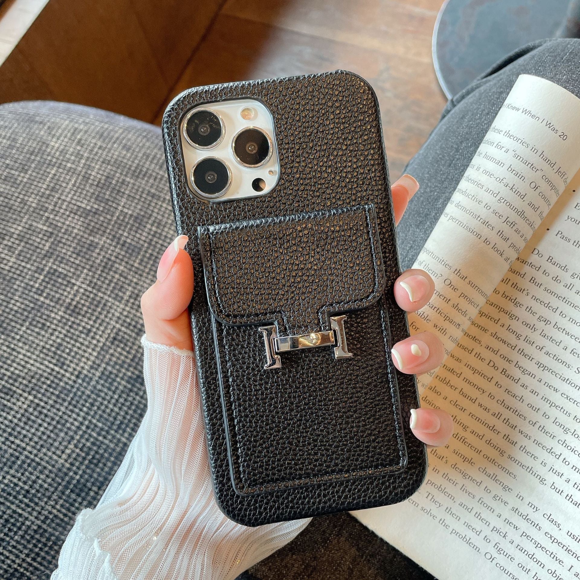 H Card Holder Leather iPhone Case mysite