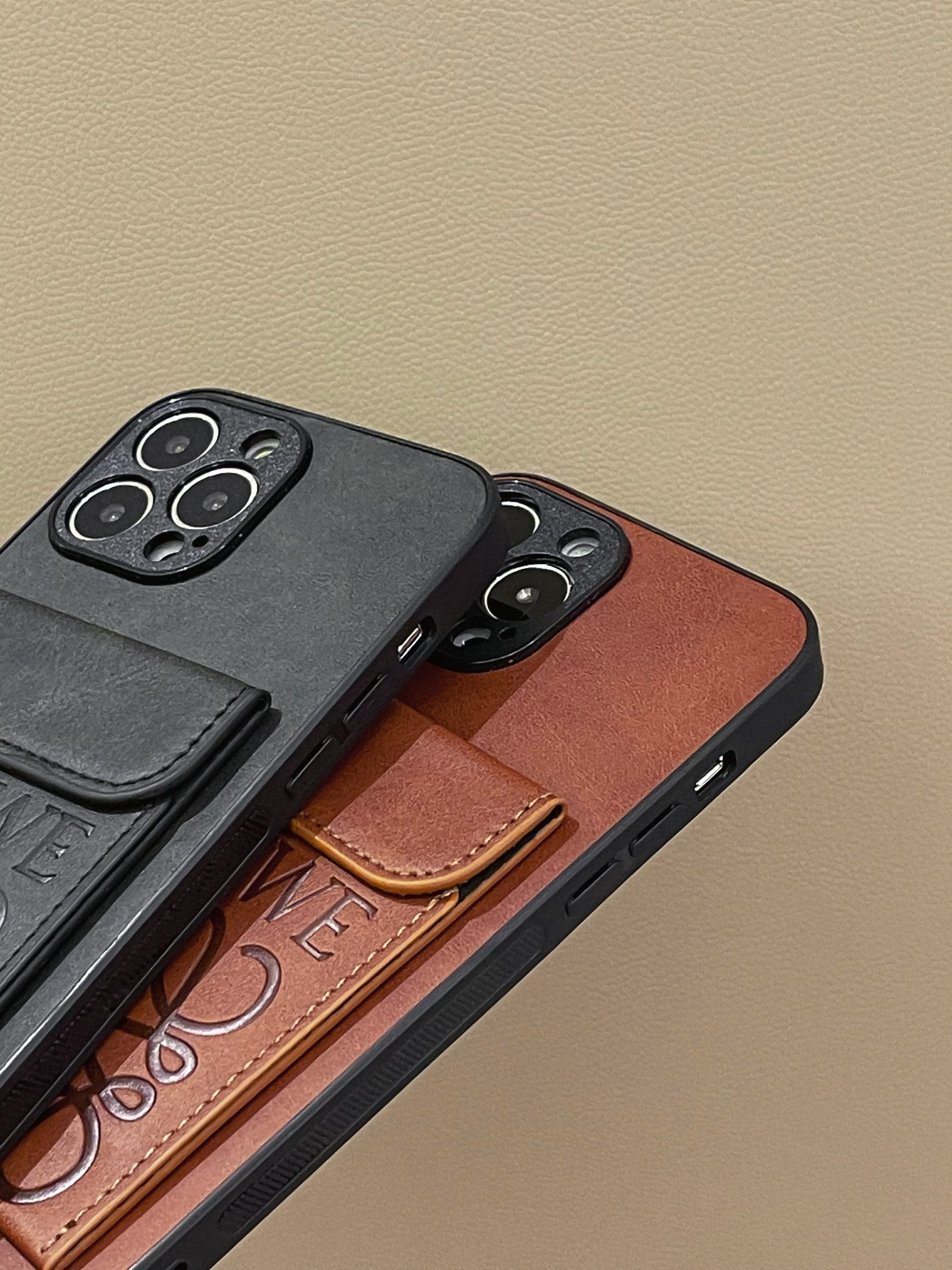 LOEWE iPhone Case With Card Holder Black-LZP241448 mysite