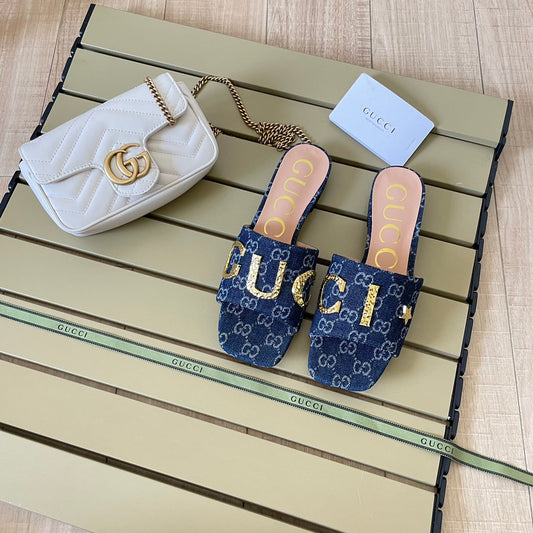 Vintage Embossed Letters Slippers mysite