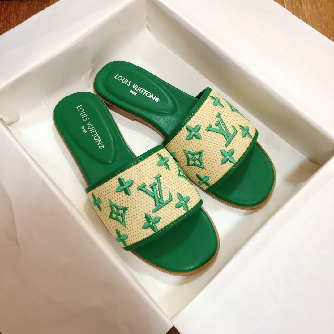 Woven Embroidered Slippers mysite