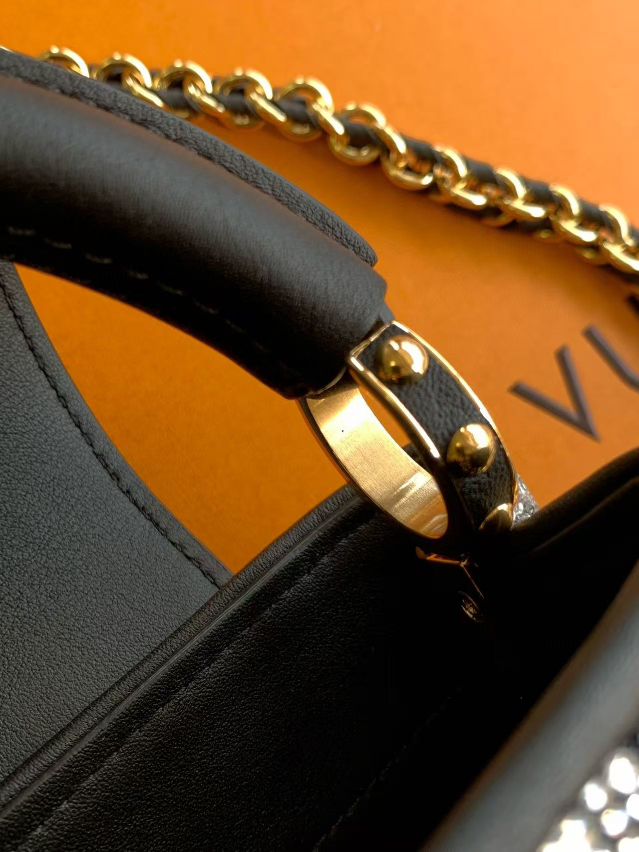 LV 25ss Capucines East-West 22cm Black Rhinestones & Crocodile leather GHW mysite