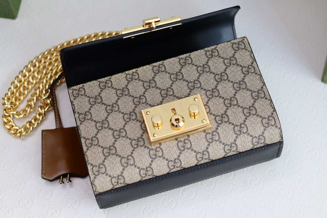 Gucci Padlock 20 Ophidia Leather Black 20 x 9 x 14cm mysite