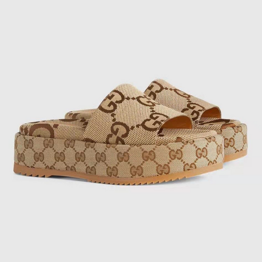 Platform Slippers With Double G Motif mysite