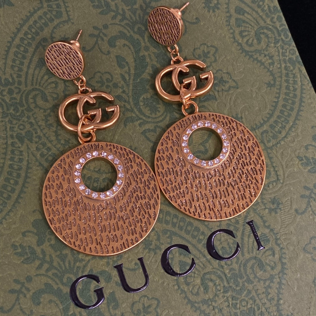 Vintage Letter Circle Earrings mysite
