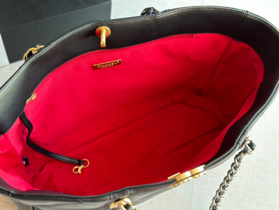 Chanel 19 Shopping Bag 41 Black Lambskin 24 x 41 x 10 cm mysite