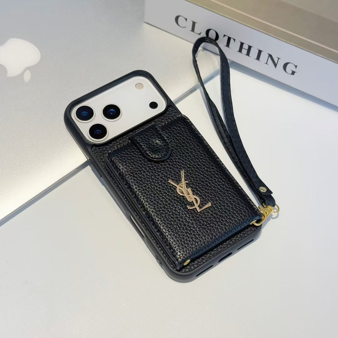YSL Premium Case Card Holder For iPhone 17s mysite