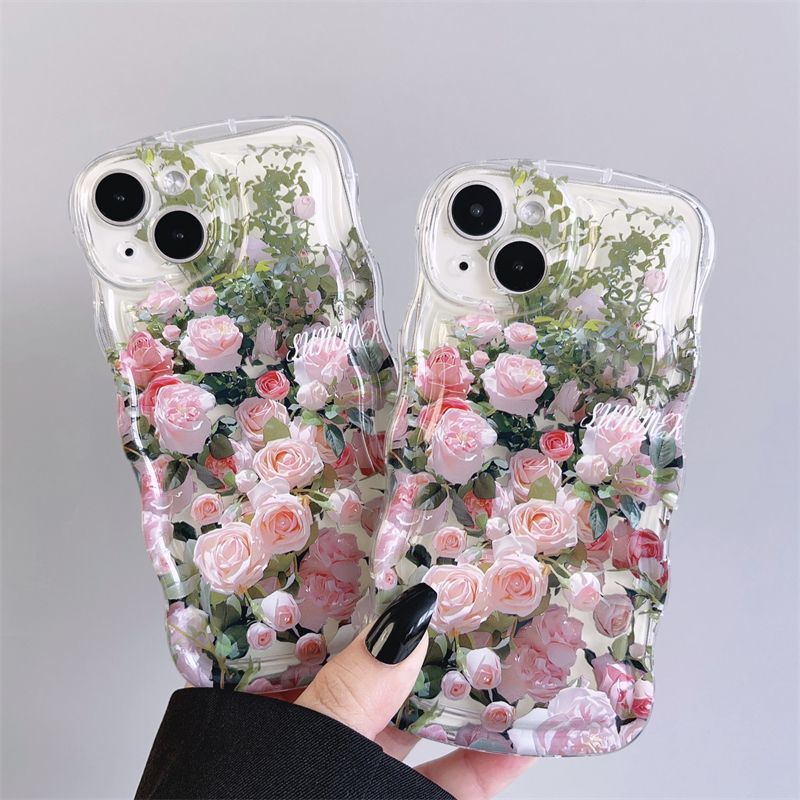 Fresh Pink Flowers With Wristband For iPhone Case mysite