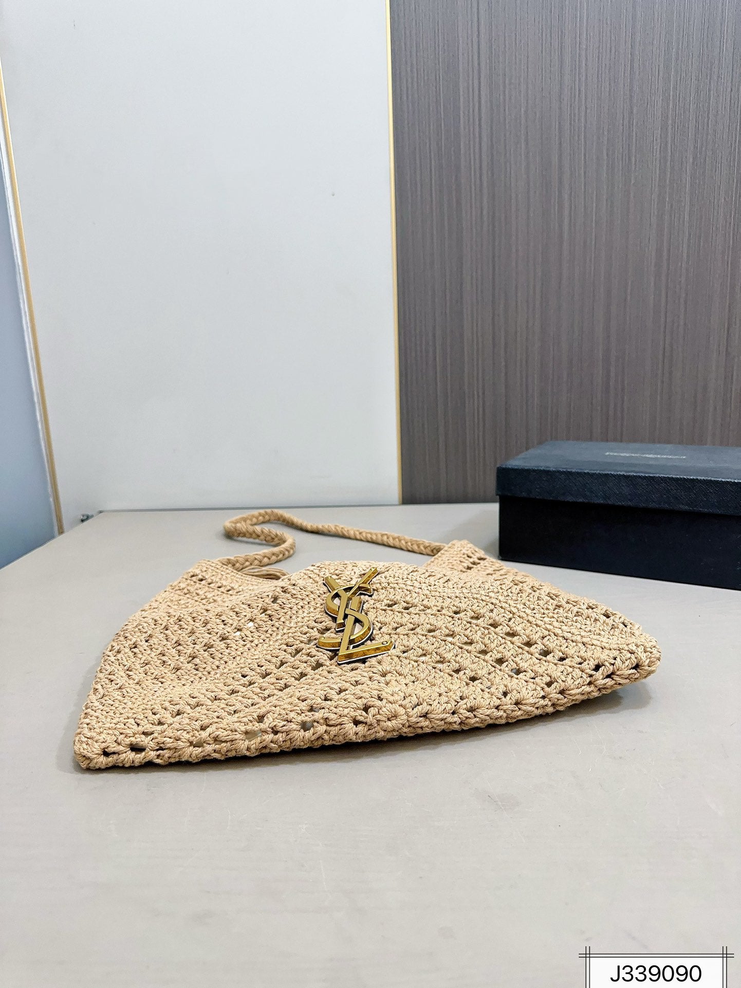 SAINT LAURENT YSL Raffia Tote Bag Beach Casual 37x22cm mysite