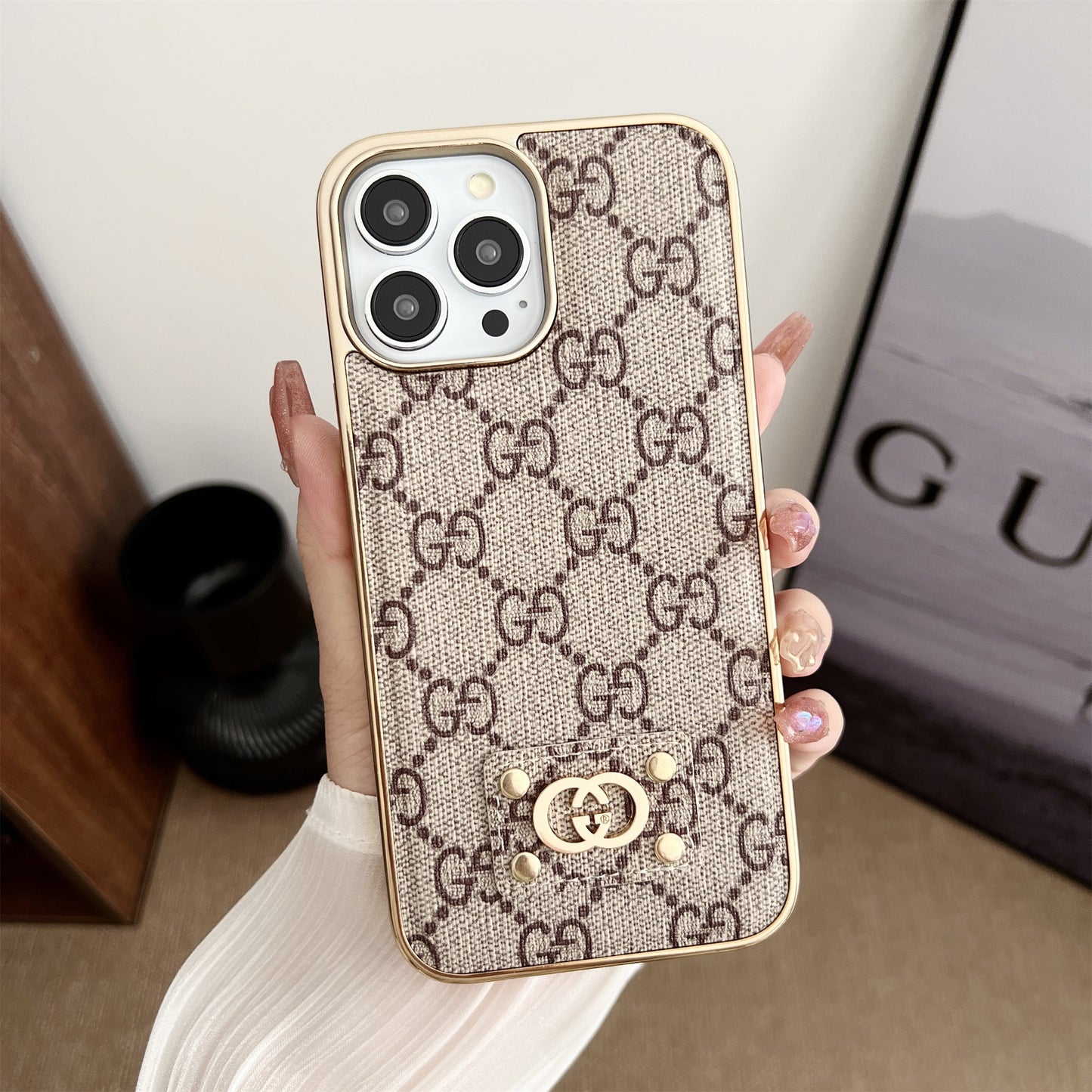 MONOGRAM LEATHER PC HARD BACK CASE FOR IPHONEs mysite