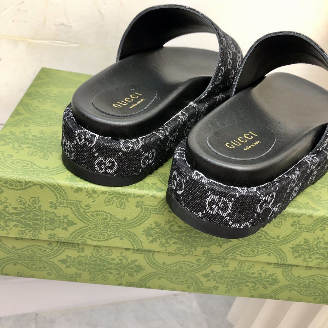 Platform Slippers With Double G Motif mysite