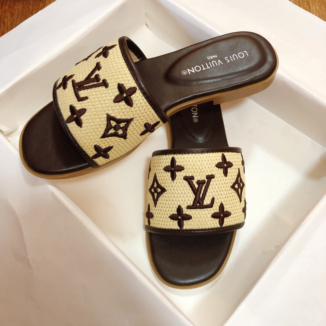 Woven Embroidered Slippers mysite
