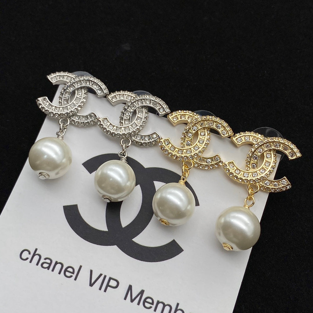 Double Pearl Drop Earrings mysite