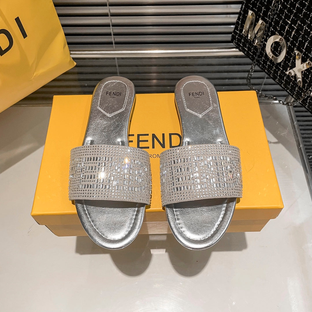 Full Diamond Flat Slippers mysite