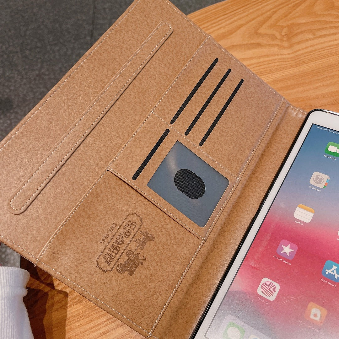 Premium Leather Classic Apple iPad Tablet Case mysite