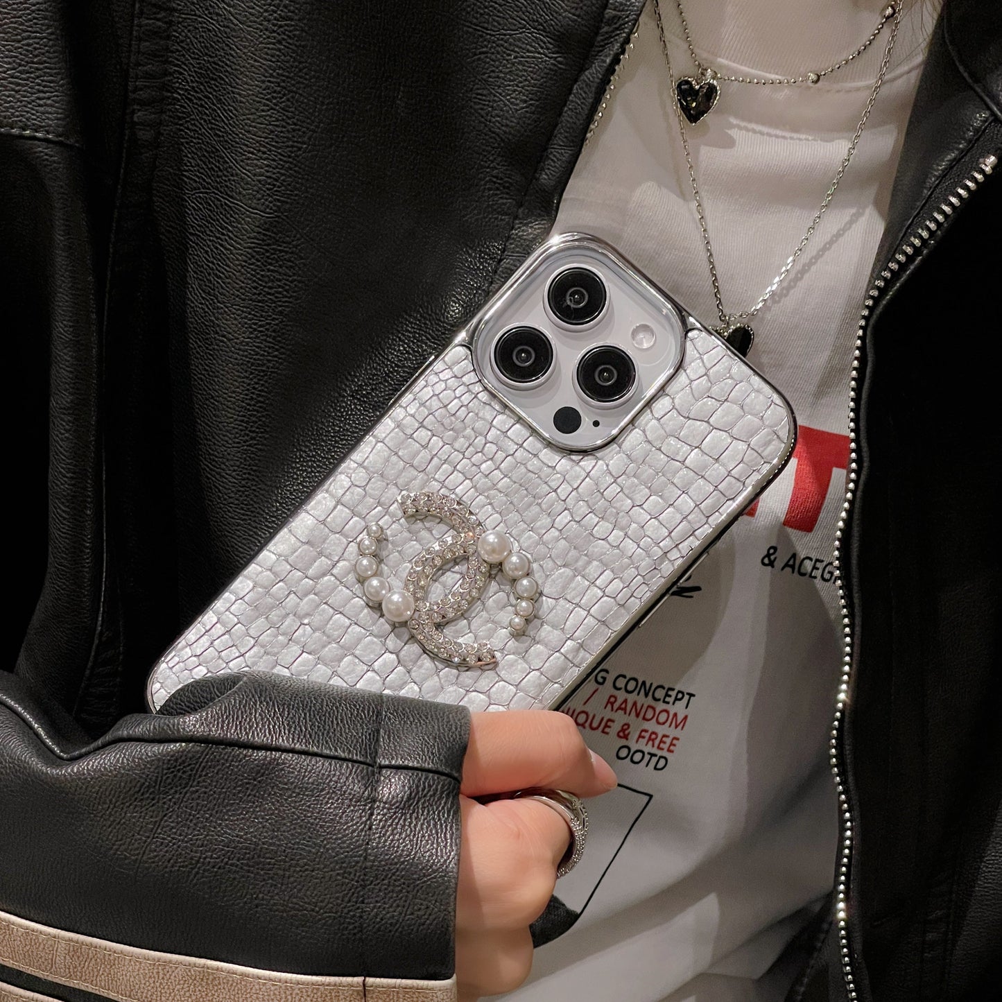 CC Crocodile Leather Pattern iPhone Case mysite