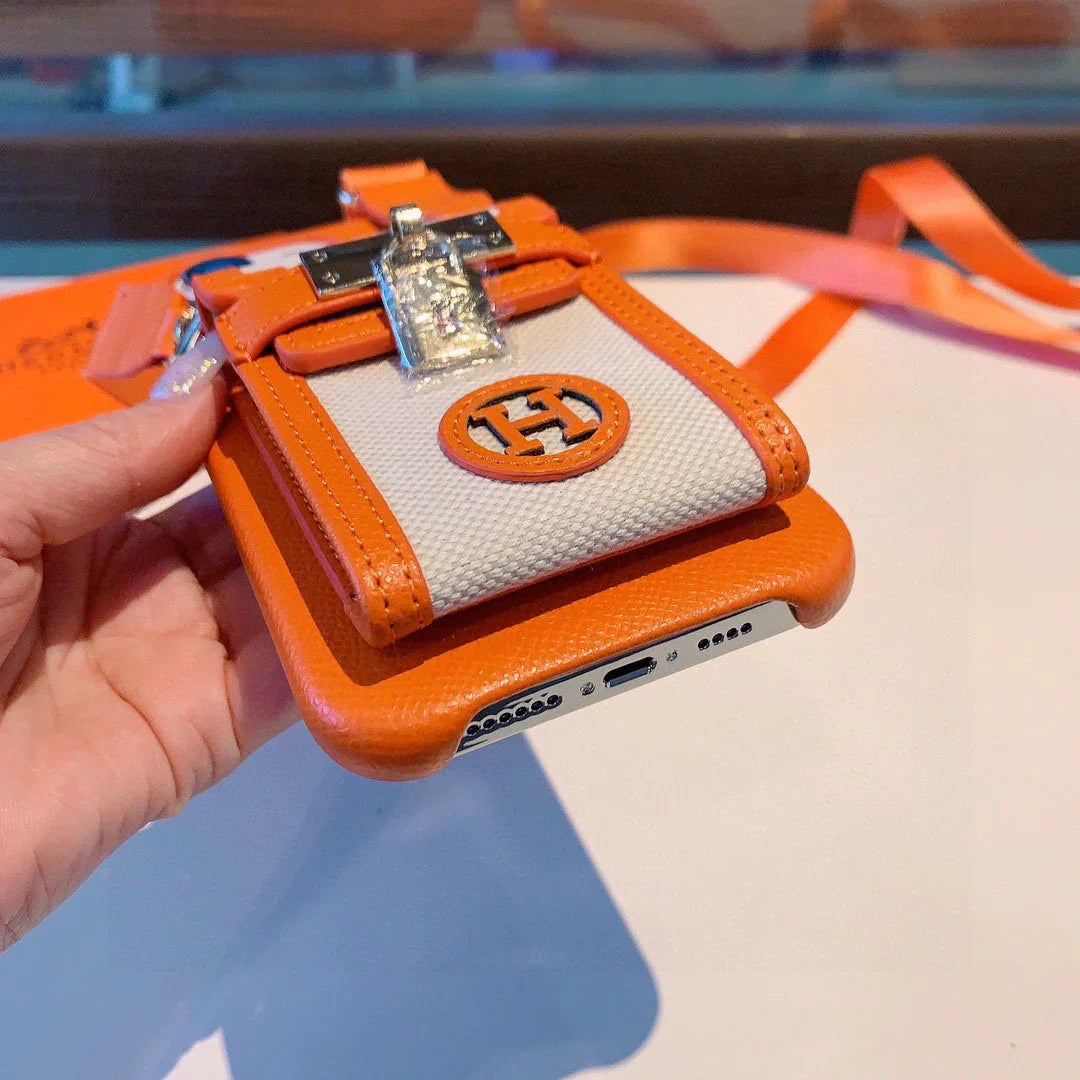 Hermes Luxury Leather Phone Case For iPhone 17-12s mysite