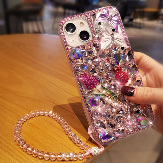 Luxury Rhinestone Diamond Flower iPhone Case mysite