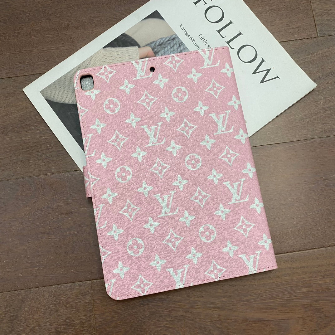 Elegant Monogram Canvas Flip Cover Apple iPad Protective Leather Case mysite