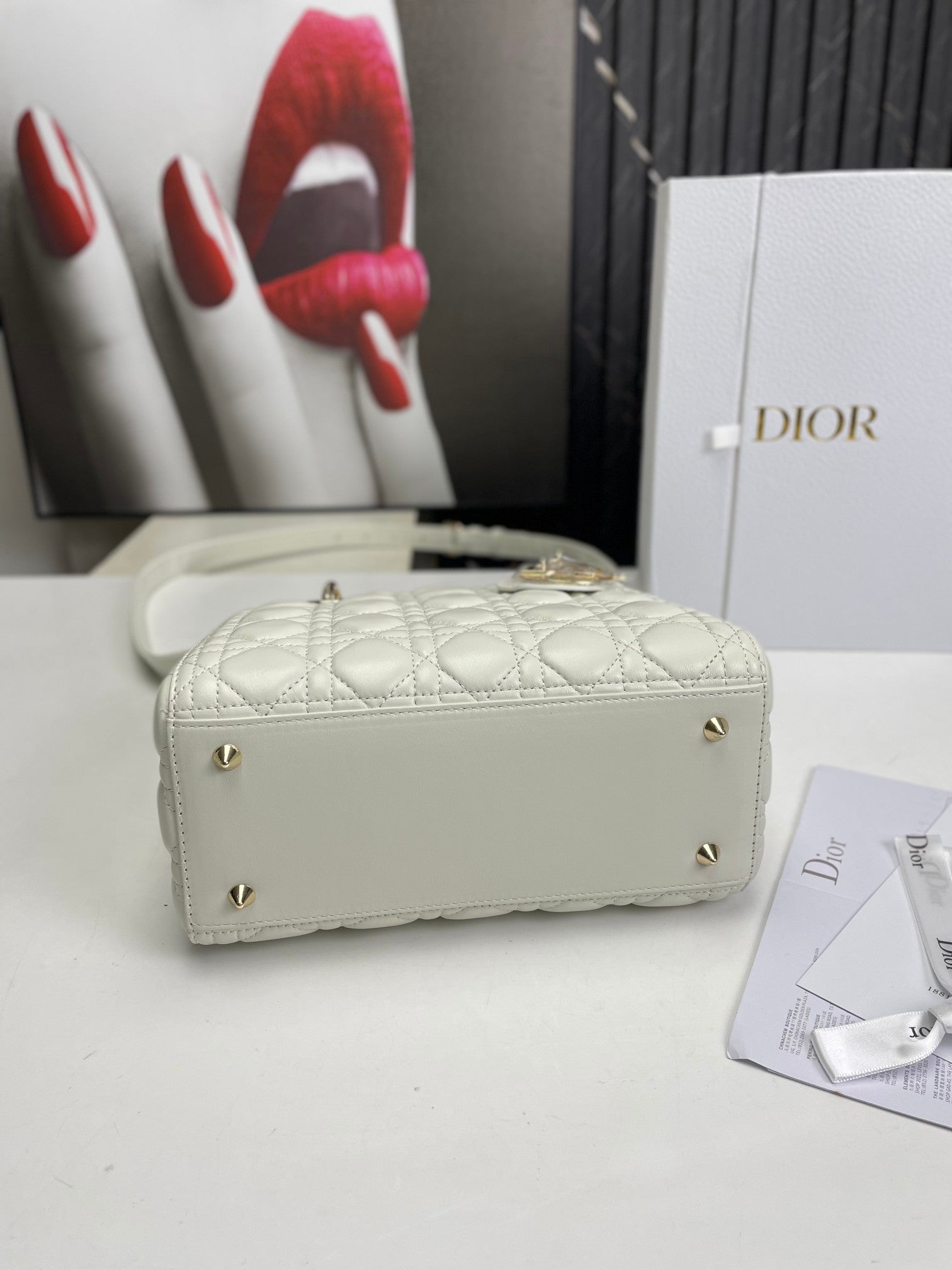 Dior Lady Medium White Bag 24cm mysite