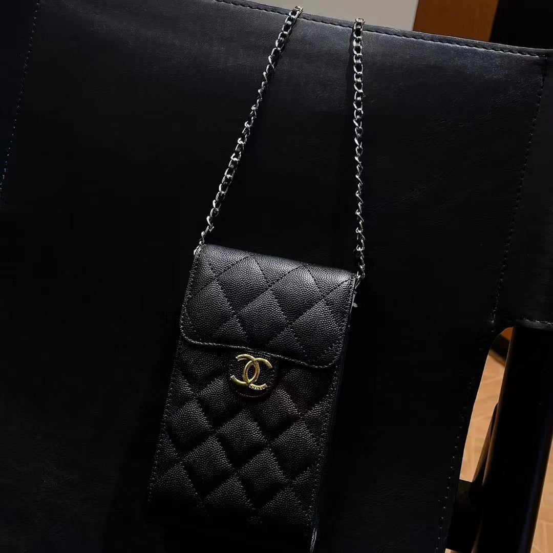 Black Leather Phone Bag mysite