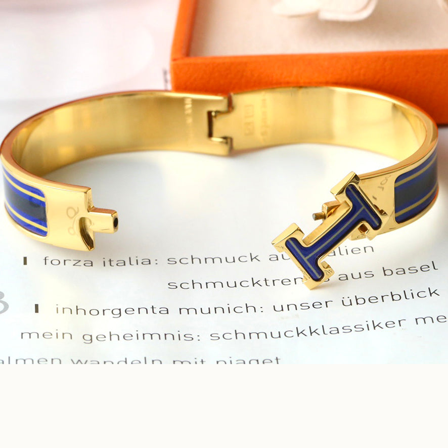 Fashion Letter Buckle Enamel Bracelet mysite