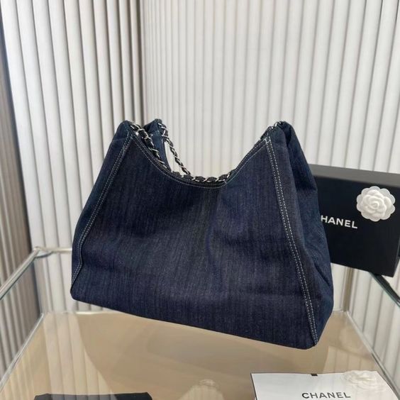 YSL Large Capacity Denim Tote Bag mysite