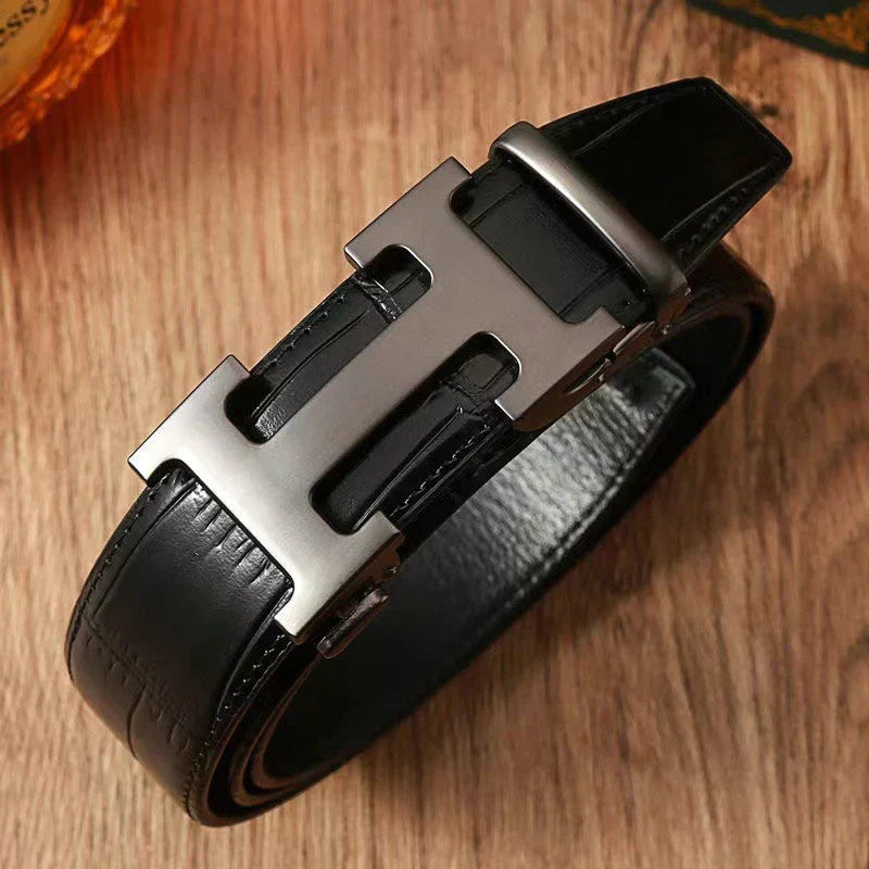 3 Colors Classic Buckle Leather Belt mysite