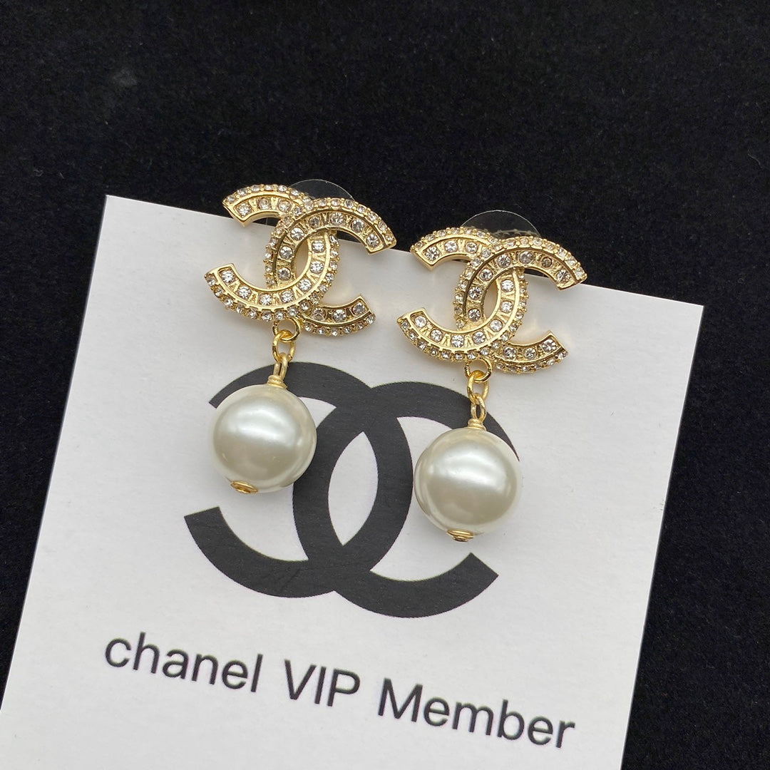 Double Pearl Drop Earrings mysite