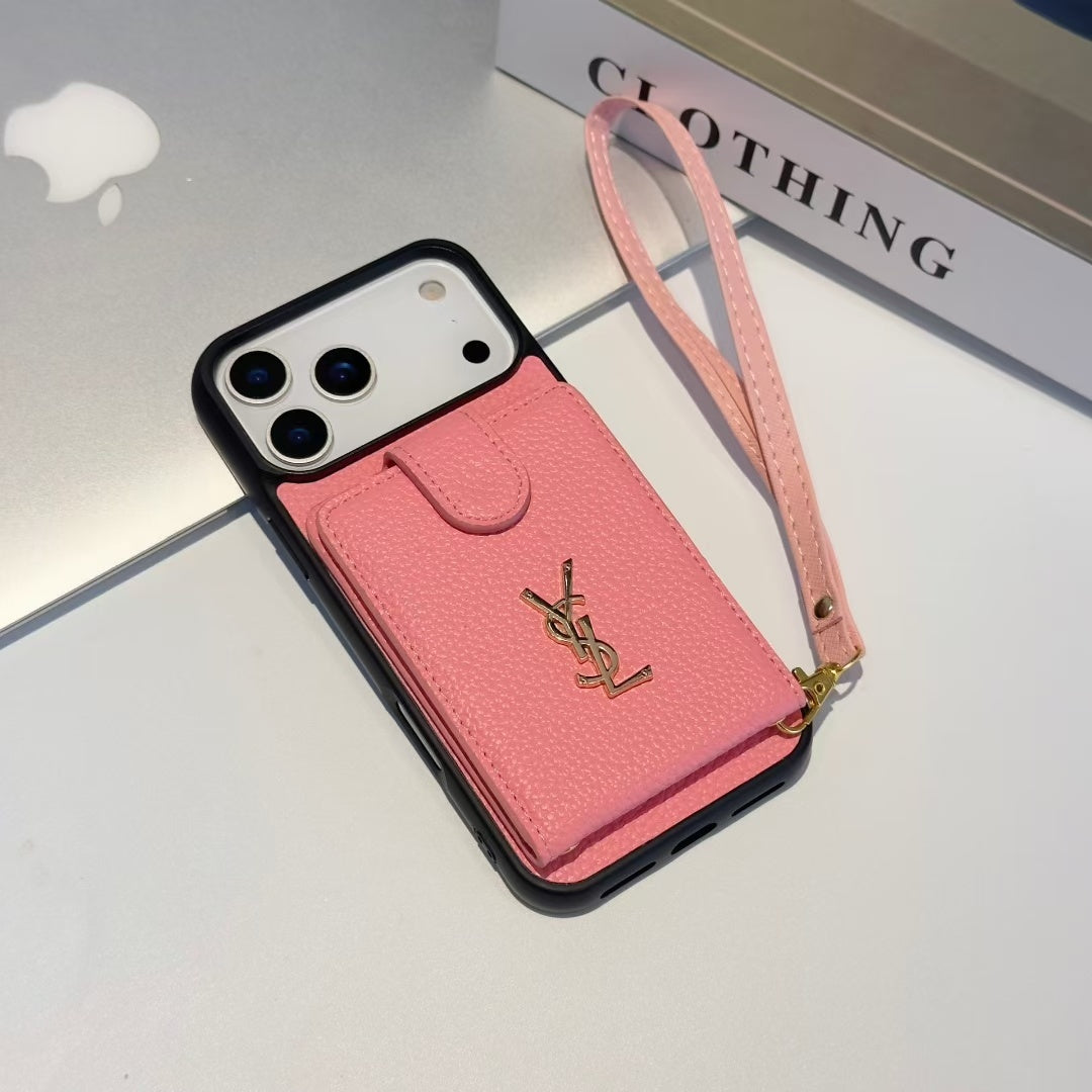 YSL Premium Case Card Holder For iPhone 17s mysite