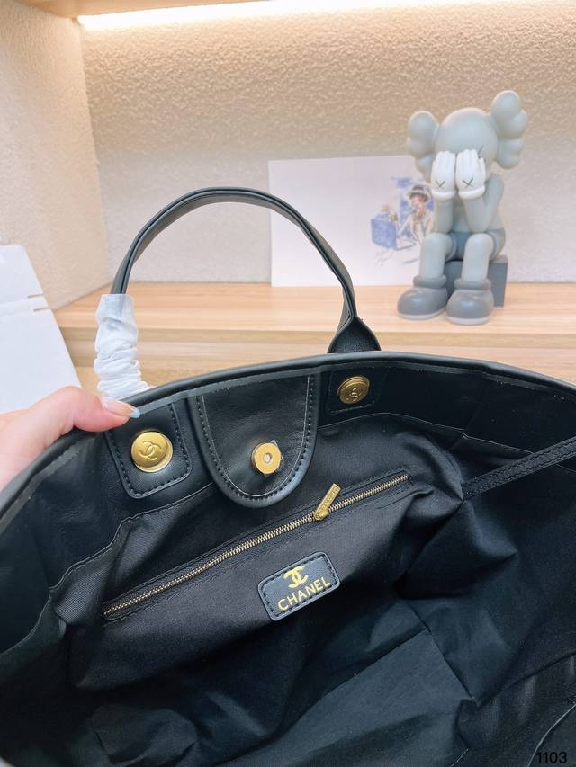 Chanel Deauville em Couro Preta Italiana Bag mysite