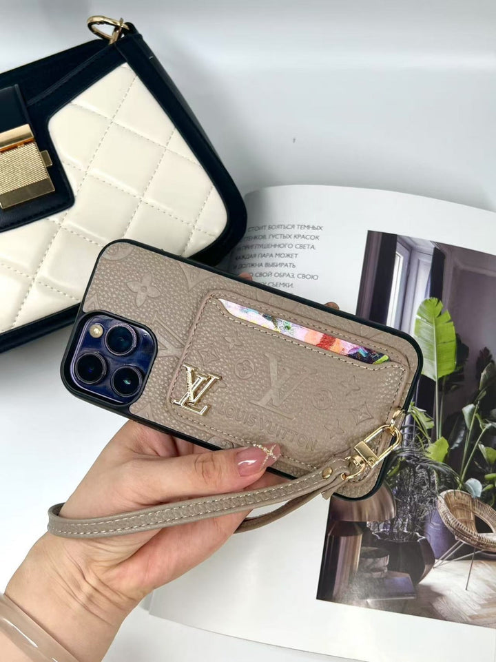 Luxe Card Holder Strap Case – Inspired Elegance for iPhones mysite