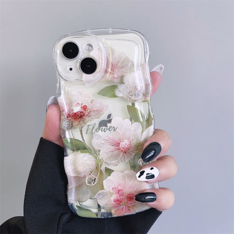 Fresh Pink Flowers With Wristband For iPhone Case mysite