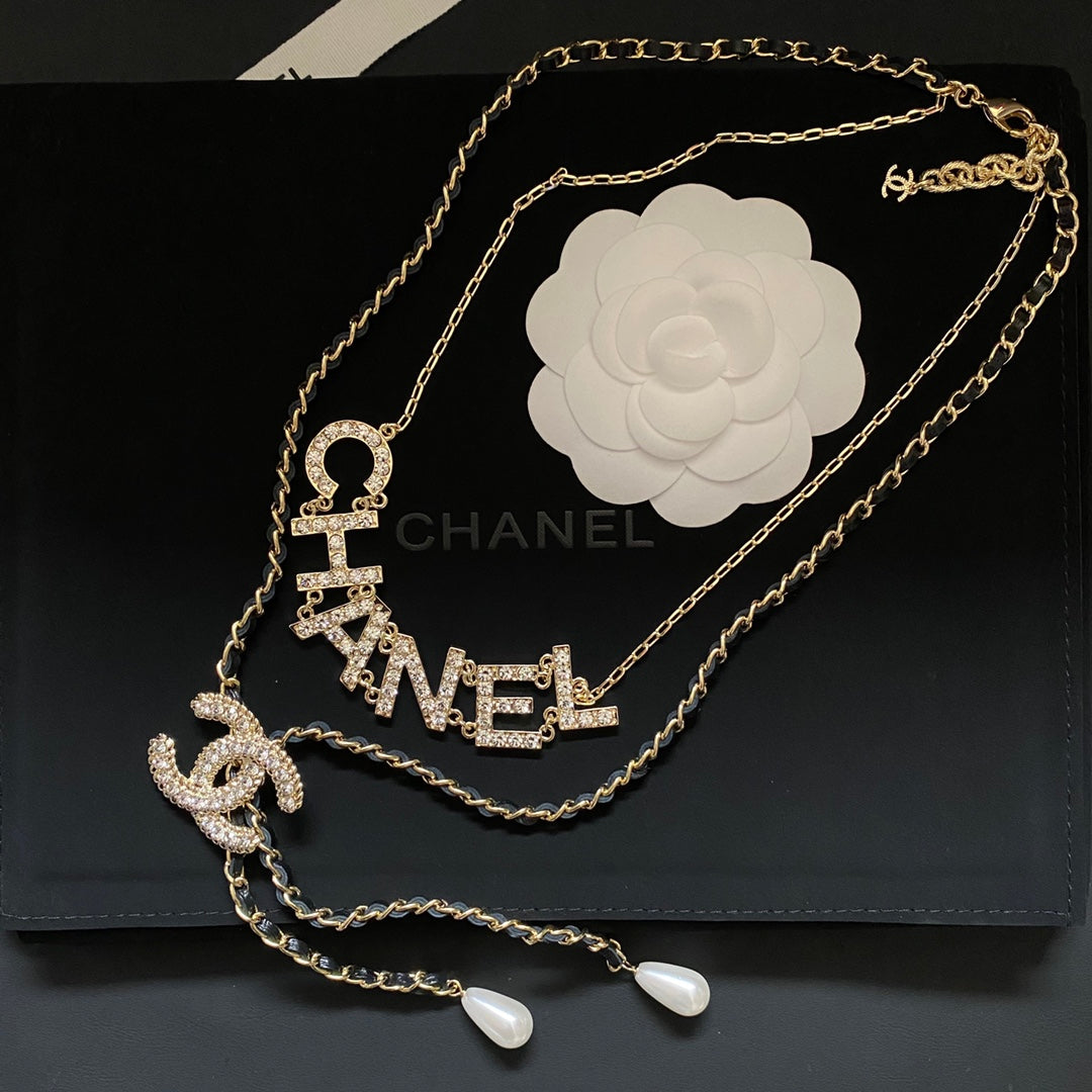 Fashion Diamond Double Necklace mysite