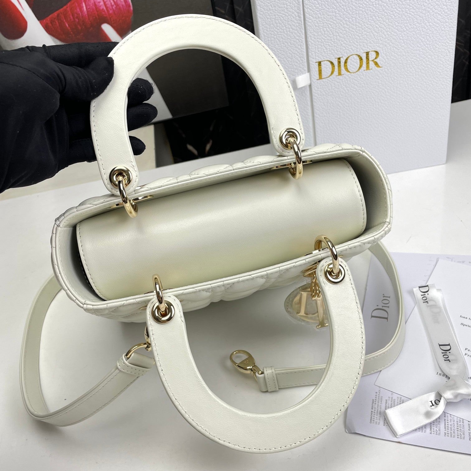 Dior Lady Medium White Bag 24cm mysite