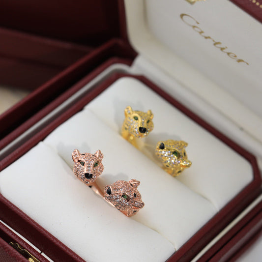 Diamond Leopard Open Ring mysite