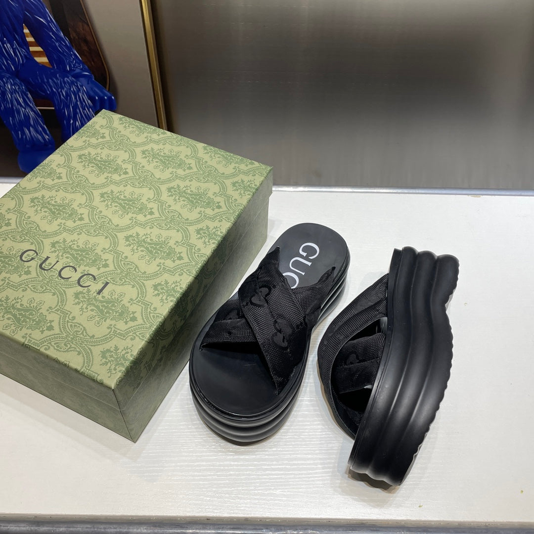 Platform Broadband Crossover Slipper Sandals mysite