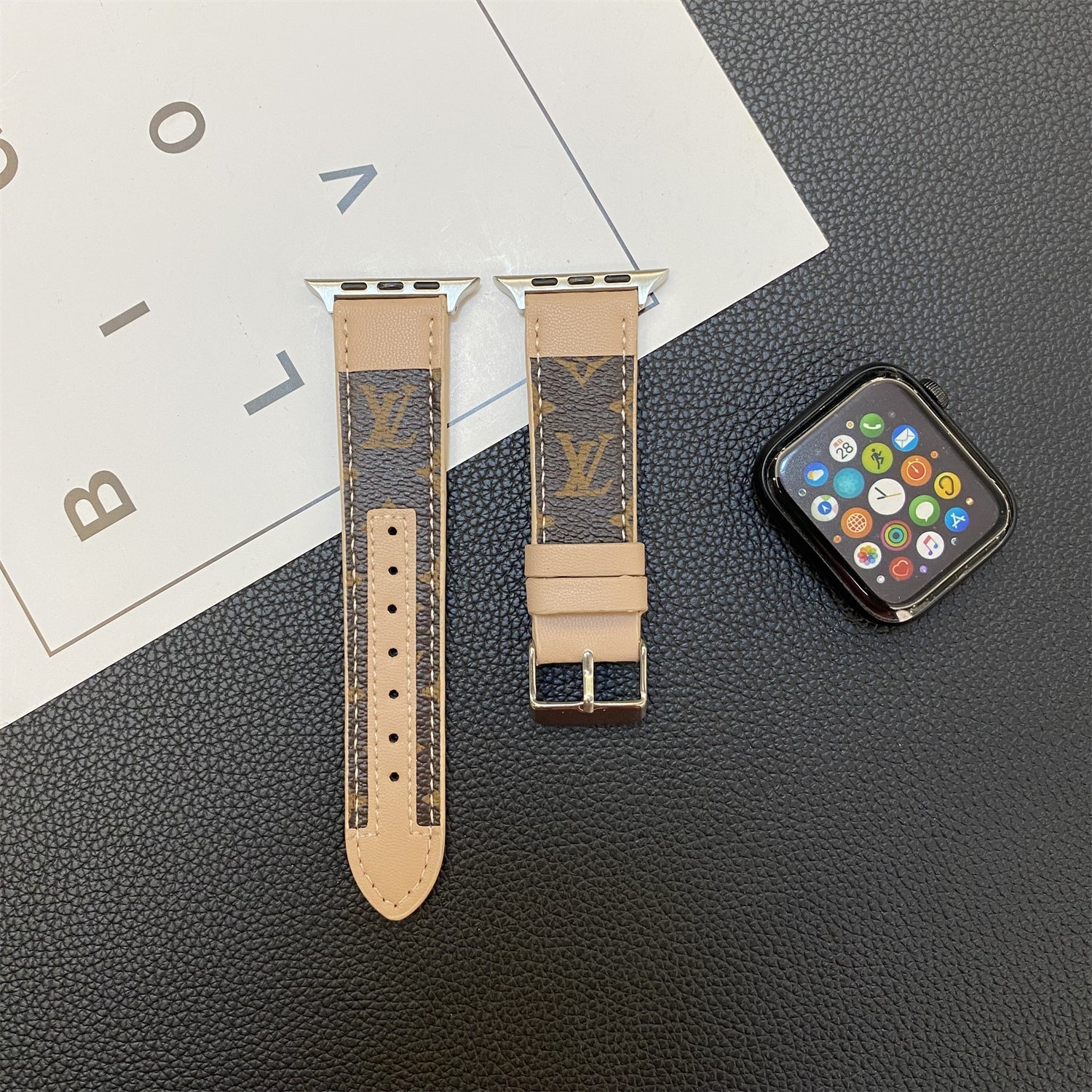 APPLE WATCH STRAP STITCHING MONOGRAM LEATHER mysite